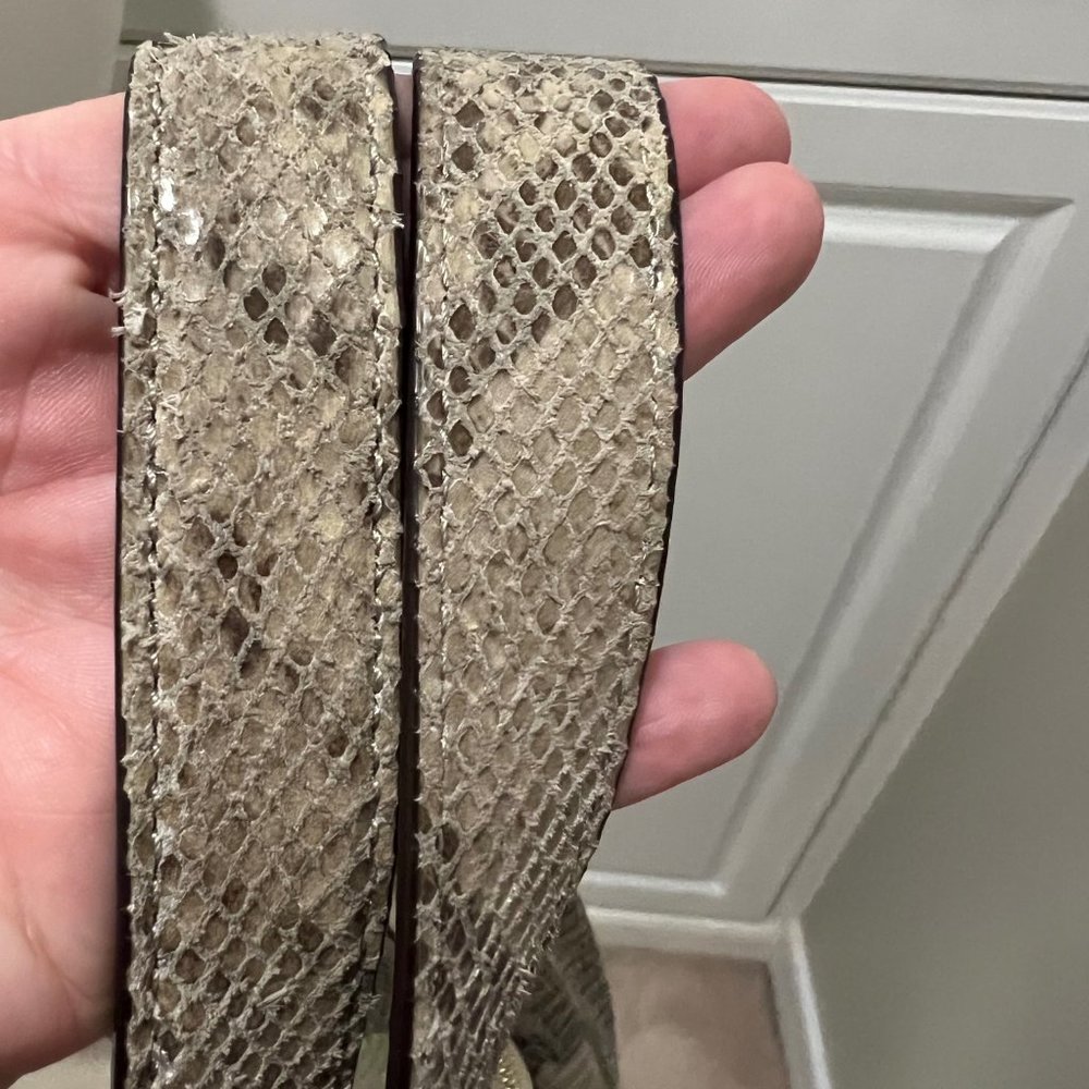 *New* Michael Kors Python Leather, Cross Body Cha… - image 7